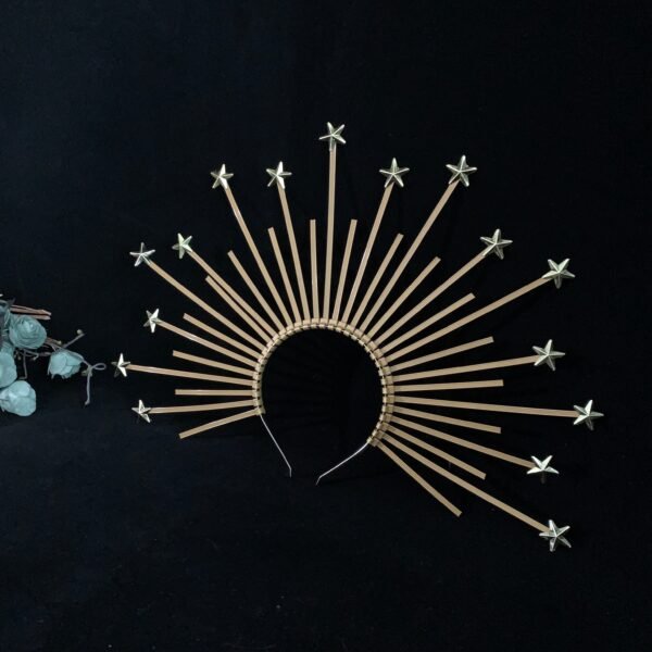 Magic Wicca~Goddess crown Mary Crown Halo crown Halo Headpiece Festival crown Festival headpiece Met Gala Crown Sunburst Crown Gold