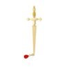 Gold Colour Silver Colour Sword Earrings Go Through Ear Stud