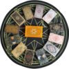 Gold Foil Tarot Brand 12 * 7cm Orange Mysterious Crystal Box Set