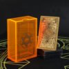 Gold Foil Tarot Brand 12 * 7cm Orange Mysterious Crystal Box Set