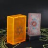 Gold Foil Tarot Brand 12 * 7cm Orange Mysterious Crystal Box Set