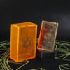 Gold Foil Tarot Brand 12 * 7cm Orange Mysterious Crystal Box Set