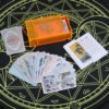 Gold Foil Tarot Brand 12 * 7cm Orange Mysterious Crystal Box Set