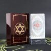 Gold Foil Tarot Card 12 * 7cm Dark Red Crystal Box Set Chess Board Game Waterproof and Wear-resistant Tape Manual