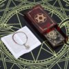 Gold Foil Tarot Card 12 * 7cm Dark Red Crystal Box Set Chess Board Game Waterproof and Wear-resistant Tape Manual