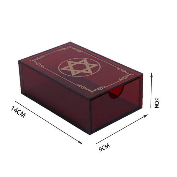 Gold Foil Tarot Card 12 * 7cm Dark Red Crystal Box Set Chess Board Game Waterproof and Wear-resistant Tape Manual