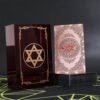 Gold Foil Tarot Card 12 * 7cm Dark Red Crystal Box Set Chess Board Game Waterproof and Wear-resistant Tape Manual
