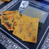 Gold Foil Tarot Card Hot Stamping PVC Waterproof and Wear-resistant Board Game Playing Card Divination Gift Box Set Luxurious