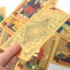 Gold Foil Tarot Card Hot Stamping PVC Waterproof and Wear-resistant Board Game Playing Card Divination Gift Box Set Luxurious