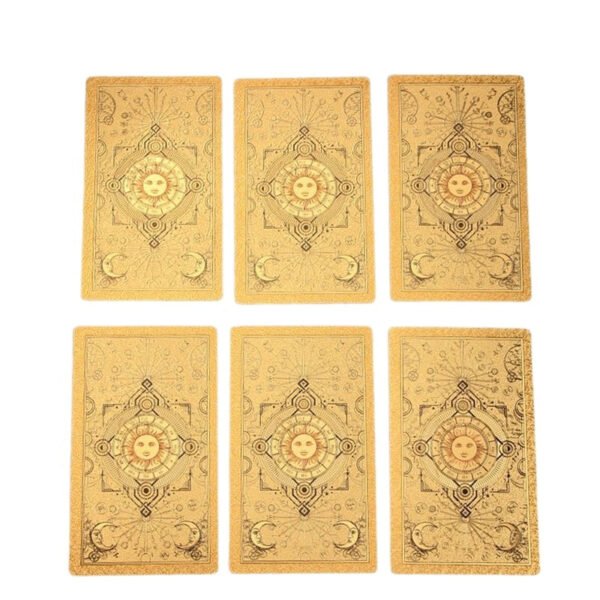 Gold Foil Universal Waite Tarot Plastic PVC Waterproof Tarot English Edition Holo Divination Golden Tarot Cards Deck