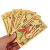 Gold Foil Universal Waite Tarot Plastic PVC Waterproof Tarot English Edition Holo Divination Golden Tarot Cards Deck