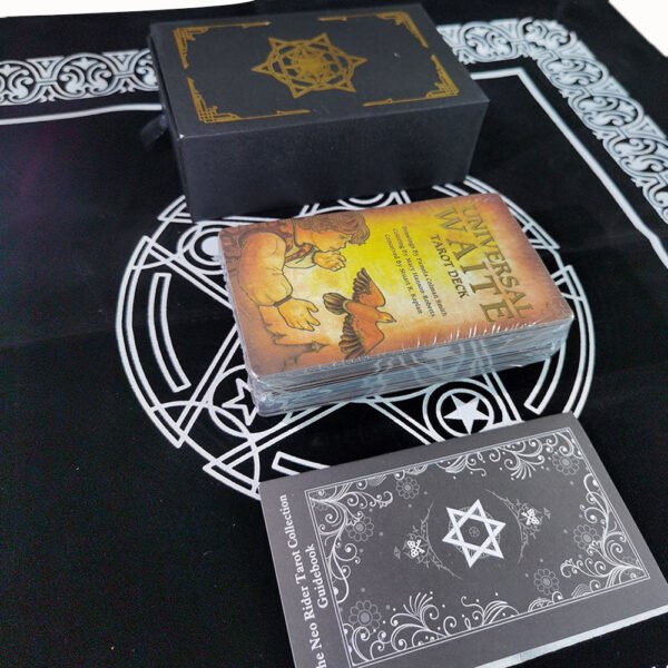 Gold Frameless Upgraded Tarot Gift Box Luxury Set Gold Foil Hot Stamping PVC Waterproof Board Game Card Divination Luster