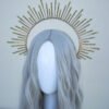 Magic Wicca~Gold Halo crown Glitter Halo Headpiece,Festival crown,Festival headpiece,Met Gala Crown,Wedding Crown,Mary Crown,Boho