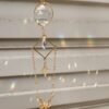 Gold plated Suncatcher with magical butterfly&star | light catcher | rainbow maker | celestial  of good luck