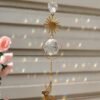 Gold plated Suncatcher with magical fairy&sun | light catcher | rainbow maker | celestial  of good luck