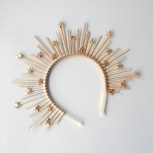 Magic Wicca~Gold star halo crown Star headpiece Holiday crown