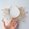 Magic Wicca~Gold star halo crown Star headpiece Holiday crown