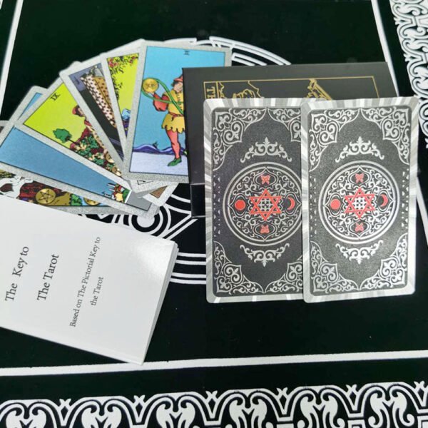 Golden Borderless Upgraded Tarot Suit Table Game 12 * 7cm Paper Guide Divination Prediction Waterproof High-end Astrology