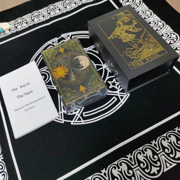 Golden Borderless Upgraded Tarot Suit Table Game 12 * 7cm Paper Guide Divination Prediction Waterproof High-end Astrology