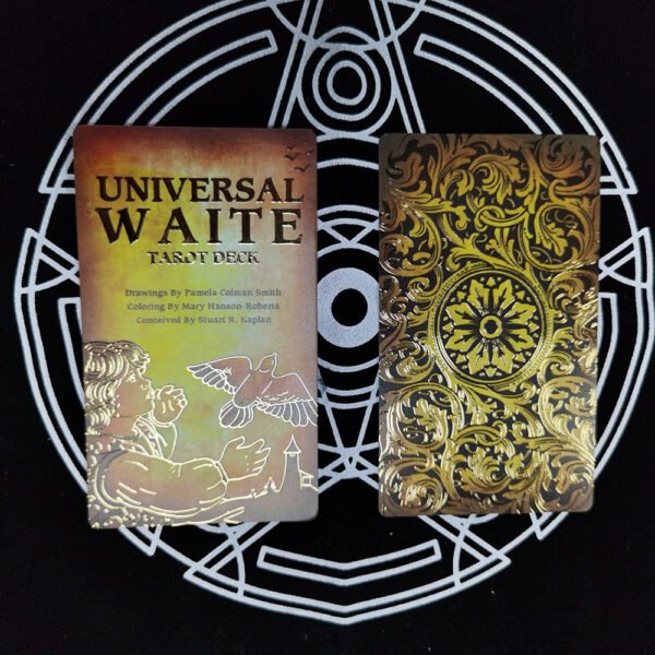 Golden Borderless Upgraded Tarot Suit Table Game 12 * 7cm Paper Guide Divination Prediction Waterproof High-end Astrology