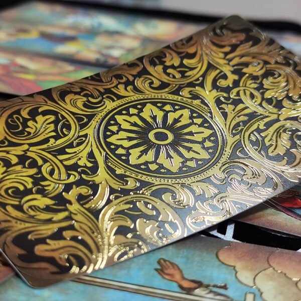 Golden Borderless Upgraded Tarot Suit Table Game 12 * 7cm Paper Guide Divination Prediction Waterproof High-end Astrology