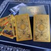 Golden Card Back Gold Foil Tarot Hot Stamping PVC Waterproof and Wear-resistant Board Game Card Divination Gift Set Luxury