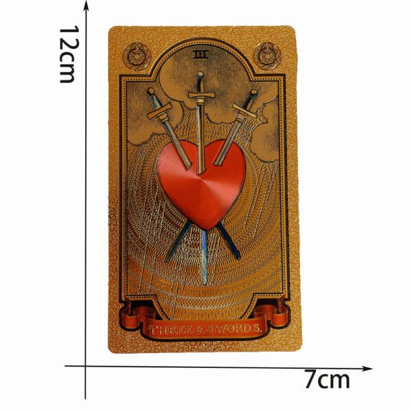 Golden Card Back Gold Foil Tarot Hot Stamping PVC Waterproof and Wear-resistant Board Game Card Divination Gift Set Luxury