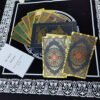 Golden Foil Tarot Mysterious Divination Golden Flip Table Game Waterproof and Wear-resistant Gift Box Luxury Instruction Manual