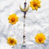 Golden K9 Crystal Sunlight Catcher Moon Wind Chime Amethyst Home Decoration Doors and Windows Car Pendant Gift