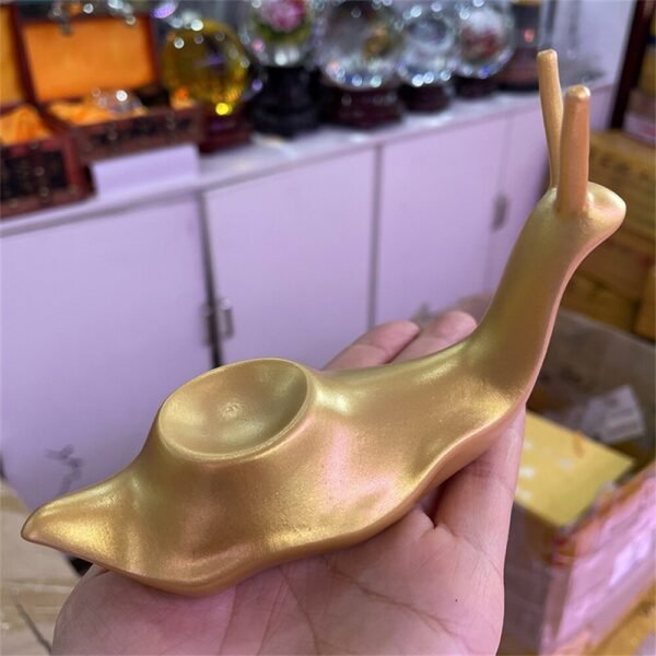 Golden Snail Resin Crafts Ornament Crystal Ball Base Creative Desk Furniture Decoration Resin Embellishments Home Decor