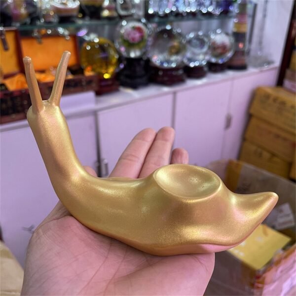 Golden Snail Resin Crafts Ornament Crystal Ball Base Creative Desk Furniture Decoration Resin Embellishments Home Decor