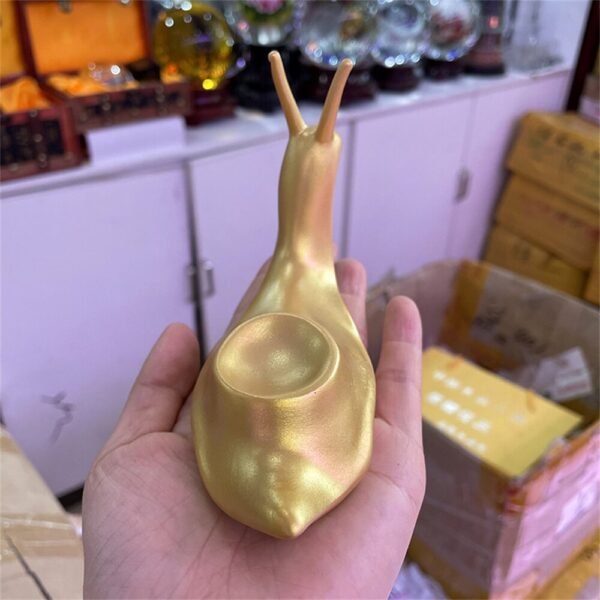 Golden Snail Resin Crafts Ornament Crystal Ball Base Creative Desk Furniture Decoration Resin Embellishments Home Decor