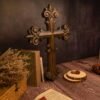 Gorgeous wooden wall decoration cross home decoration, indoor wall hanging Christian cross, 3D wood carving crafts, gifts