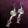 Goth Serpents Earrings Drop Sigil Set Lucifer Satanic Serpent Gothic Vampire Lilith Statement Classical Rock Jewelry Women Gift
