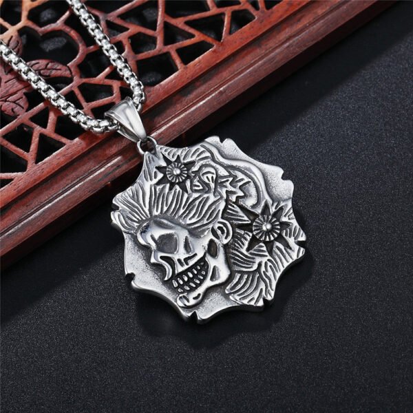 Viking Magic~Gothic Biker Skull Pendant Necklaces for Men Punk Style Stainless Steel Mix gold Skull Heads Pendant Halloween Jewelry Gifts