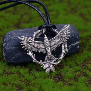 Gothic Eagle Pendant Necklace Raven Pagan Necklace Punk Animal Jewelry For Gift
