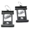 Gothic Guillotine Pendant Earrings Black Hooks Earrings