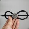 Gothic Leather Celtics Reven Fox Snake Life Tree Avatar Hair Barrette Witch Hairstick Pagan Gift