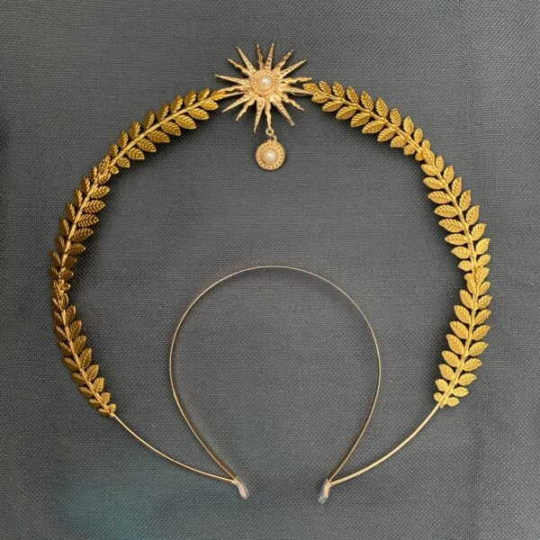 Gothic Lolita Devil Feat Goddess Crown Sun Halo Crown Headband Gorgeous Vintage Mary Baroque Tiara Goddess crown headpiece