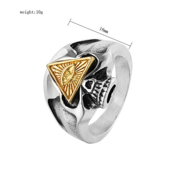 Magic Ring~Gothic Punk Men Stainless Steel Ring Vintage Hip Hop Skull Rings For Men Steampunk Jewelry Accessories 2019 Rings HF522