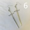 Gothic Sword Earrings Classic Eardrop All Kinds of Big Sword Fashion Punk Jewellery Novel Charm Women Men Gift Mystical Trend