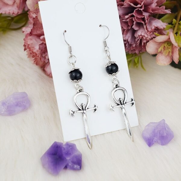 Gothic Vampire Ankh Pendant Necklace Witch Occult Amulet Jewelry