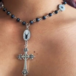 Gothic Vampire Spooky Necklaces Black Goth Halloween Beaded Chocker