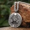 Great Details Viking Jewelry Stainless Steel Fenrir Pendant Necklace
