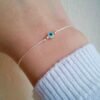 Grey string bracelet Blue evil eye Evil eye bracelet Protection bracelet