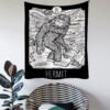 Grim Reaper Demon  Mysterious Tarot Magic Legend Witchcraft Tapestry Aesthetic Wall Hanging Macrame Boho Decor Tapestry  Wall Decor