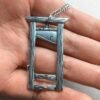 Guillotine Necklace, Silver Plated Guillotine Charm, Gothic Jewelry