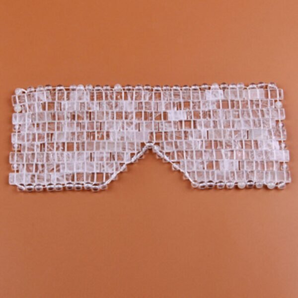 Crystal Eye Mask Curtain Sleeping Mask Rose Quartz Therapy Facial Massager