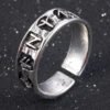 Odin Norse Viking Amulet Rune MEN Ring fashion words Retro Jewelry