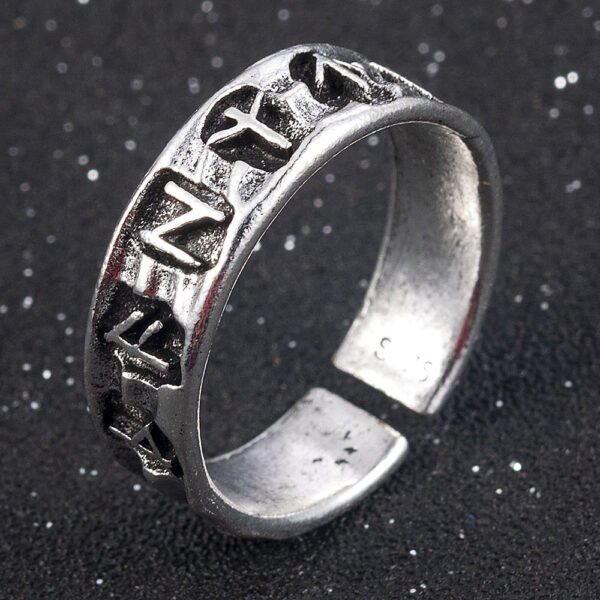 Odin Norse Viking Amulet Rune MEN Ring fashion words Retro Jewelry